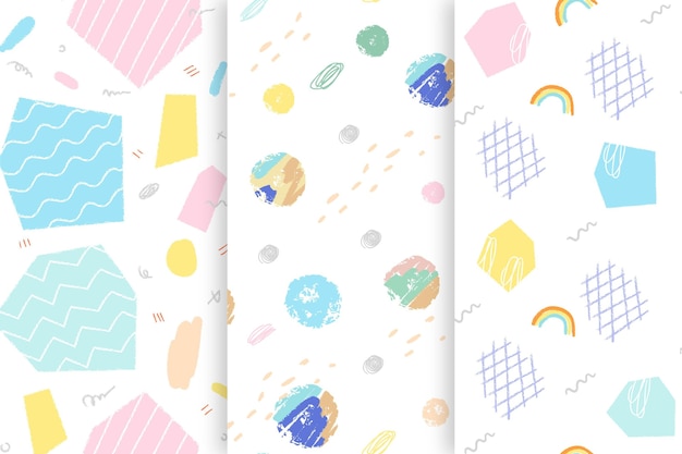 Free Vector hand drawn abstract element pattern