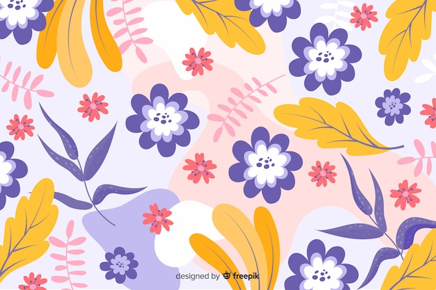 Free vector hand drawn abstract floral background