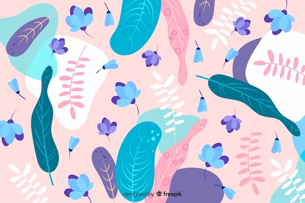 Free vector hand drawn abstract floral background