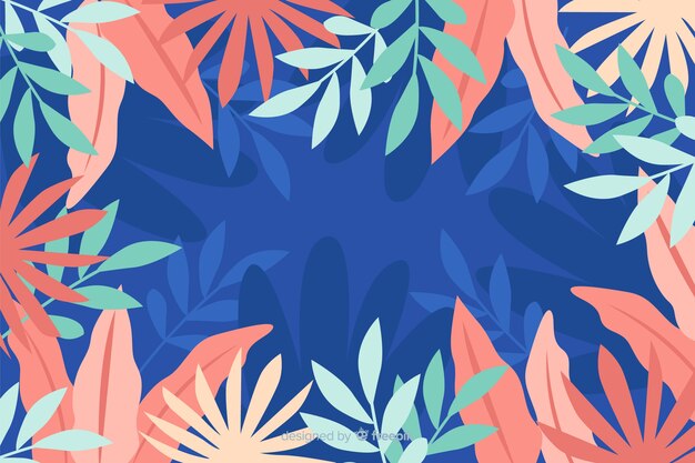 Hand drawn abstract floral background