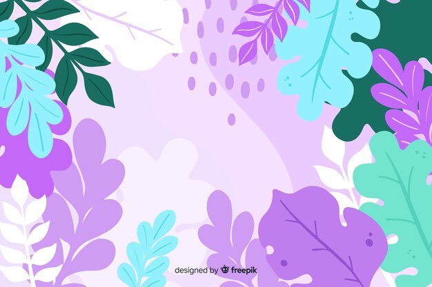 Hand drawn abstract floral background