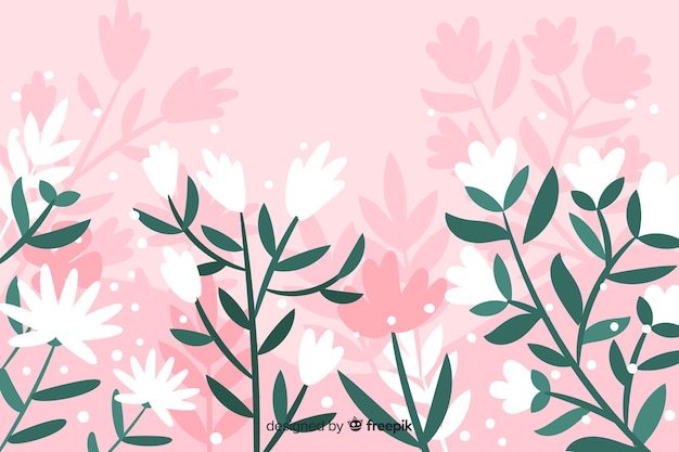 Free vector hand drawn abstract floral background