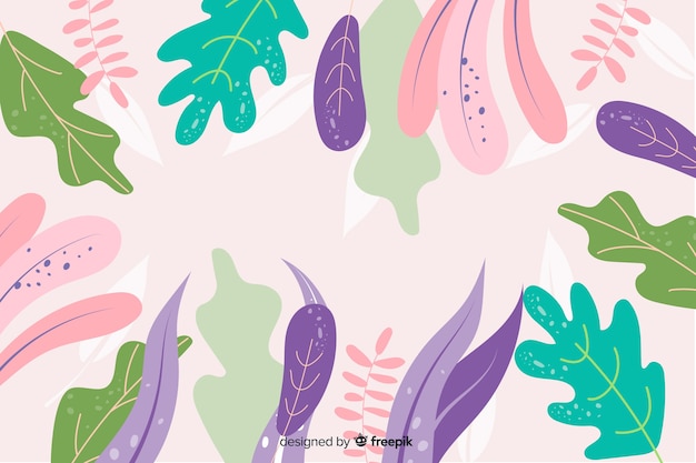 Hand drawn abstract floral background