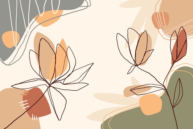 Free vector hand drawn abstract floral background