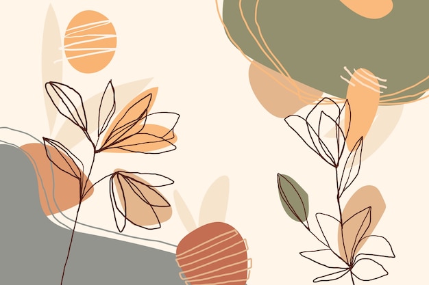 Free vector hand drawn abstract floral background