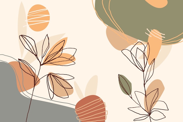 Hand drawn abstract floral background
