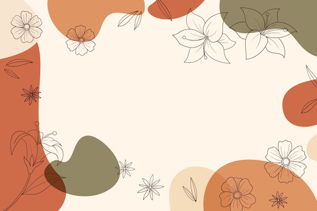 Hand drawn abstract floral background