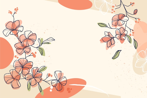 Free vector hand drawn abstract floral background