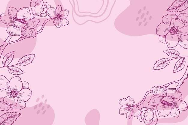 Бесплатное векторное изображение Ручно нарисованный абстрактный цветочный фон
