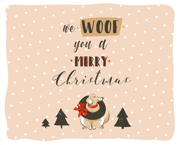 パグ犬の帽子とひげサンタクリスマスイラスト プレミアムベクター