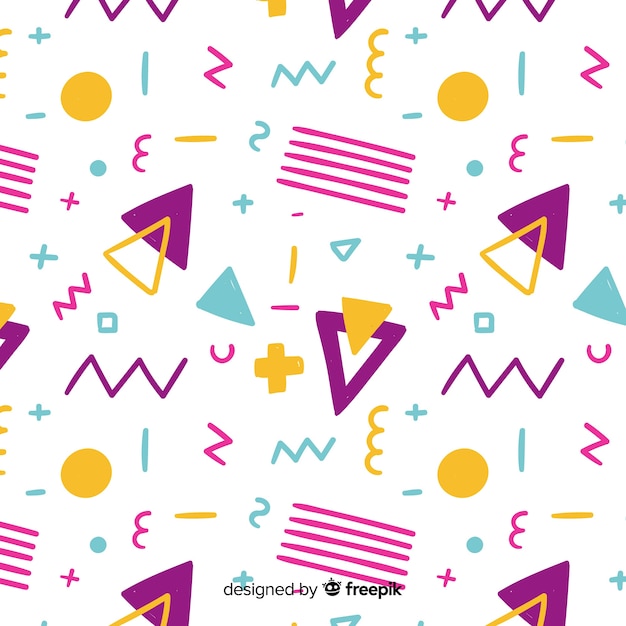 Free vector hand drawn abstract geometric background