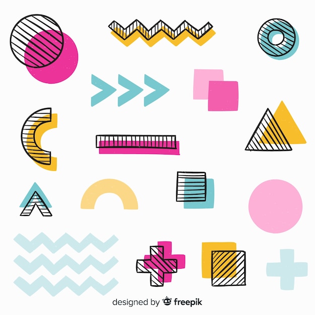 Free vector hand drawn abstract geometric background