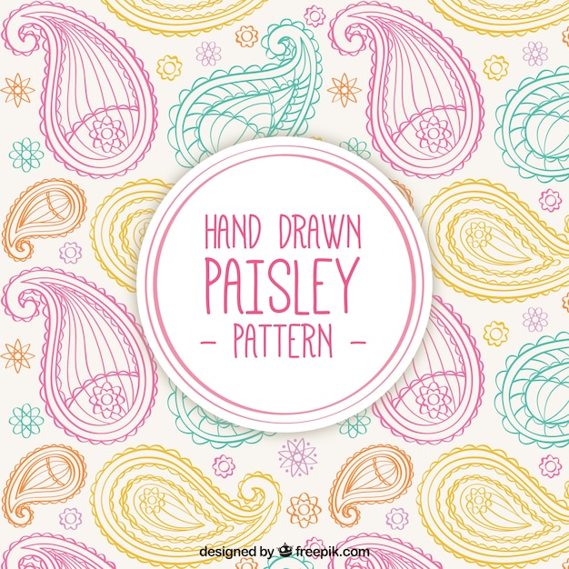 Hand drawn abstract ornaments pattern