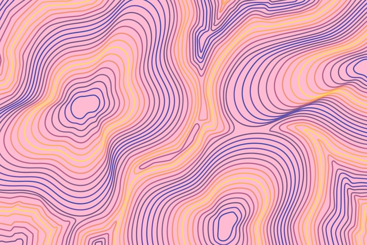 Free Vector hand drawn abstract outline background