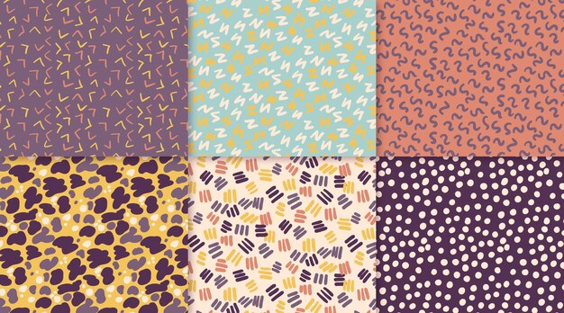 hand drawn abstract pattern collection