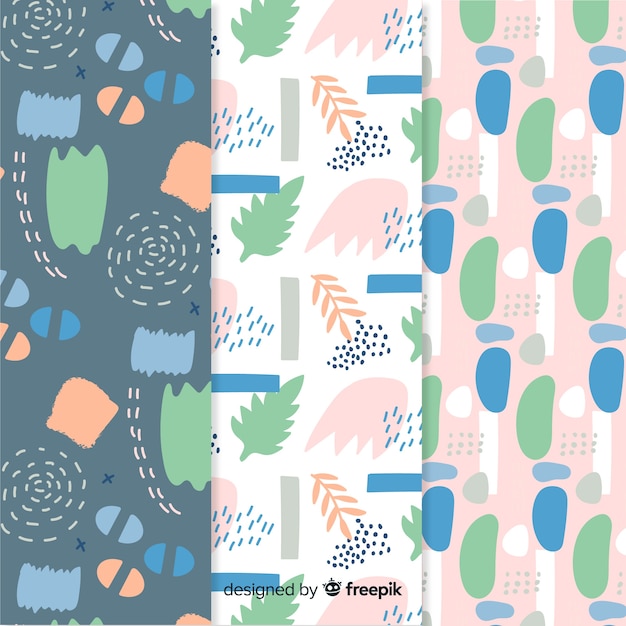 Hand drawn abstract pattern collection