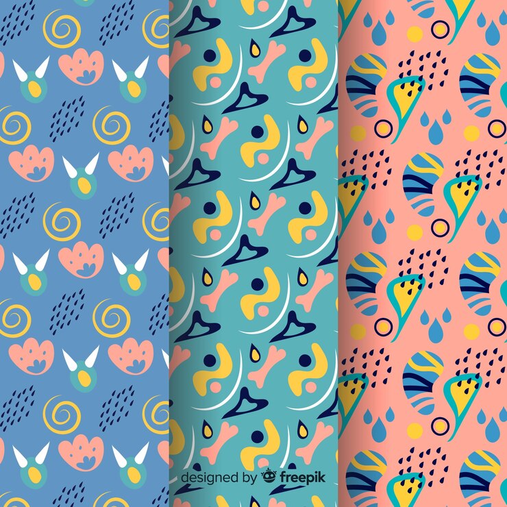 Free Vector hand drawn abstract pattern collection