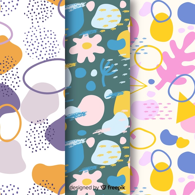 Hand drawn abstract pattern collection