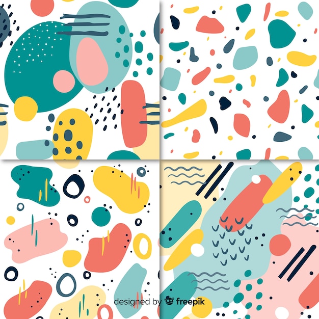 Hand drawn abstract pattern collection