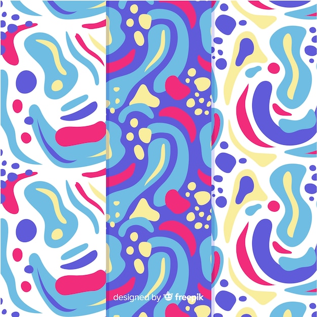 Free vector hand drawn abstract pattern collection