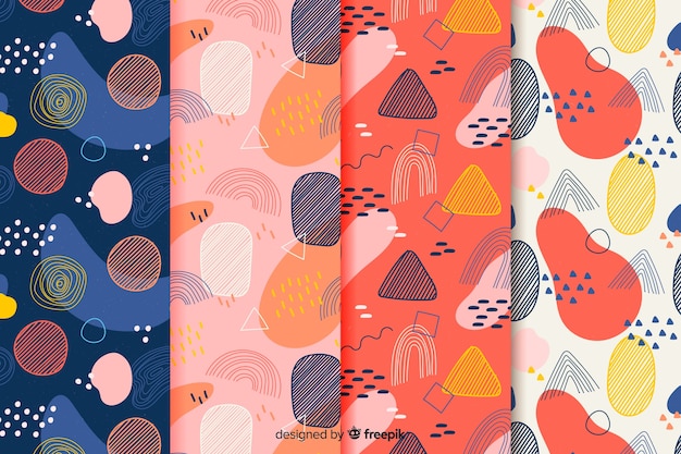 Hand drawn abstract pattern collection