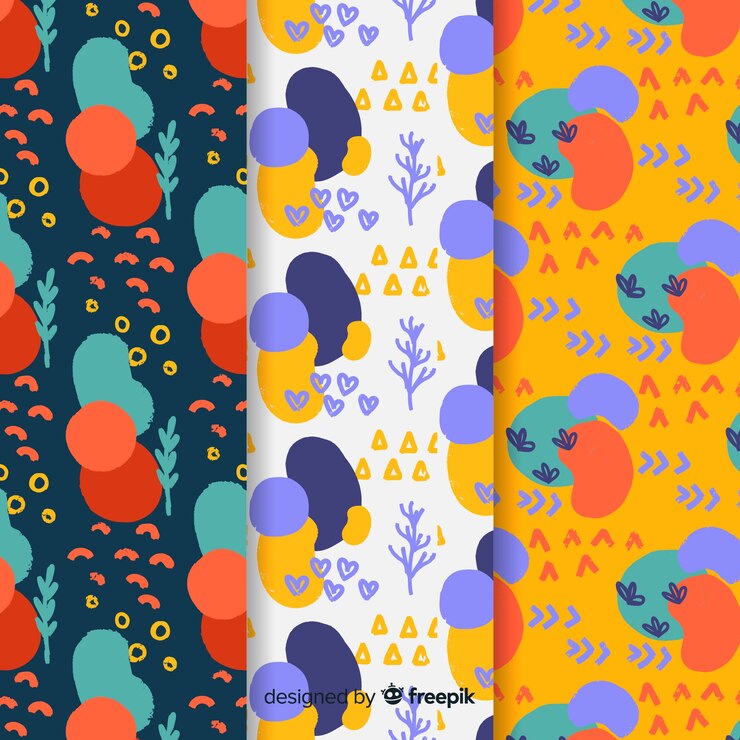 Free Vector hand drawn abstract pattern collection