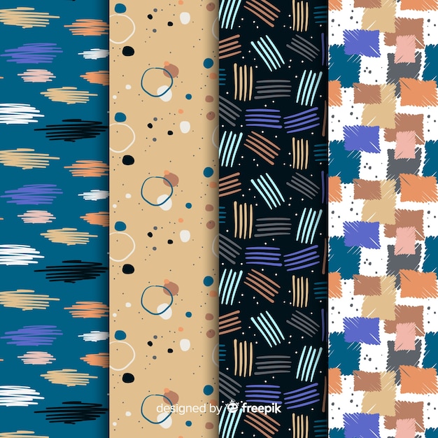 Hand-drawn abstract pattern collection