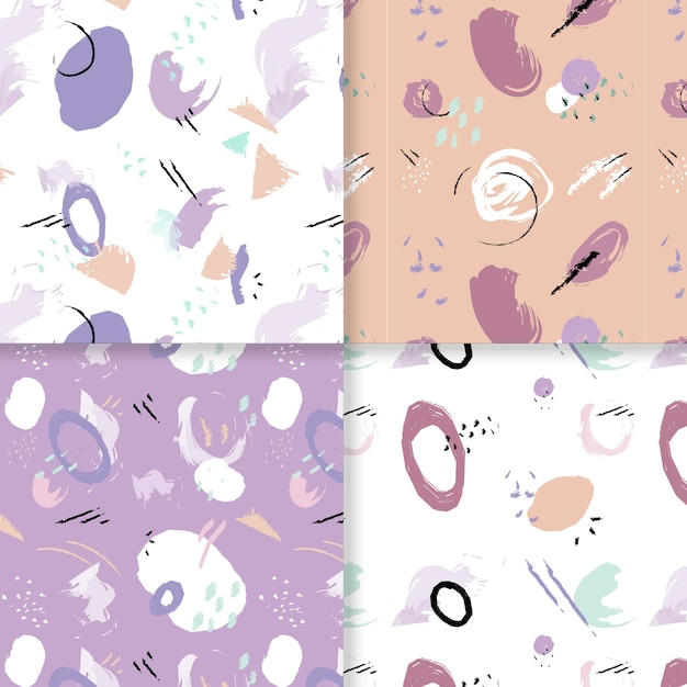 Hand drawn abstract pattern collection