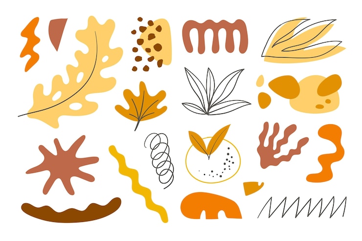 Free Vector hand drawn abstract shape collection