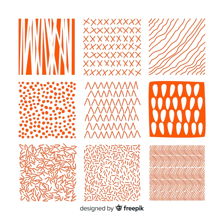 Free Vector hand drawn abstract shape pattern collection