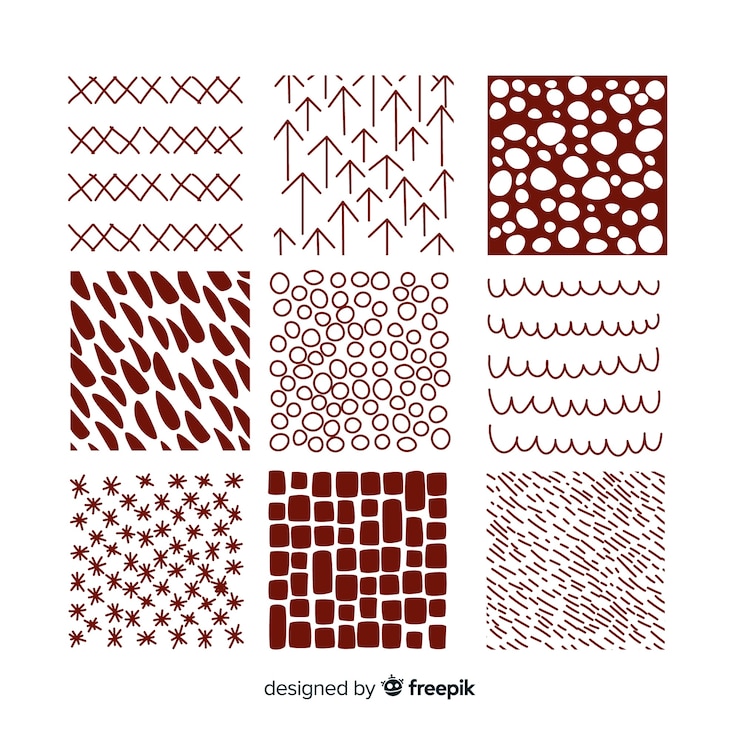 Free Vector hand drawn abstract shape pattern collection