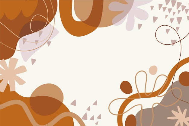 Hand drawn abstract shapes background