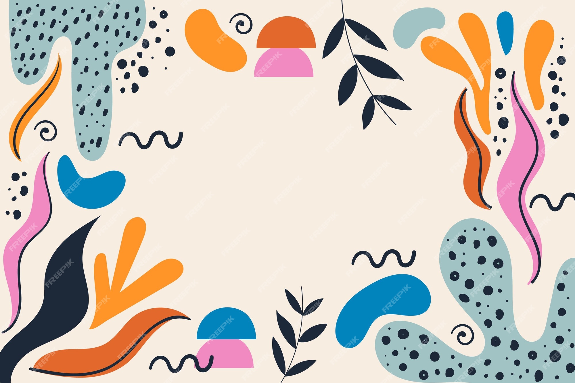 Free Vector | Hand drawn abstract shapes background