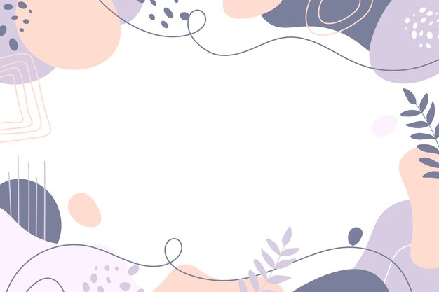 Hand drawn abstract shapes background