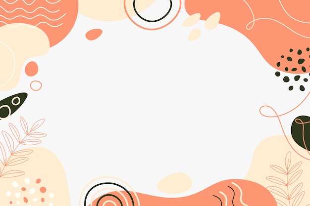 Hand drawn abstract shapes background