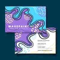 Free vector hand drawn abstract shapes business card front and back