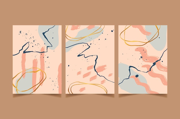 Hand drawn abstract shapes cover collection