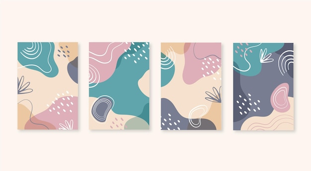 Hand drawn abstract shapes cover collection