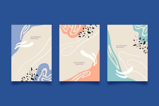 Hand drawn abstract shapes cover collection