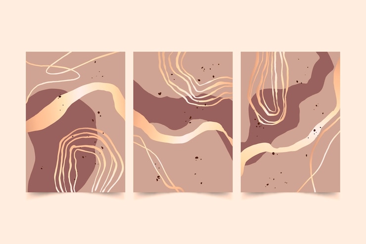 Free Vector hand drawn abstract shapes cover collection