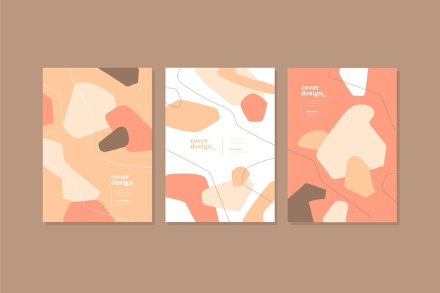 Hand drawn abstract shapes cover collection