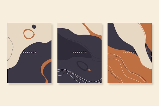 Hand drawn abstract shapes cover collection