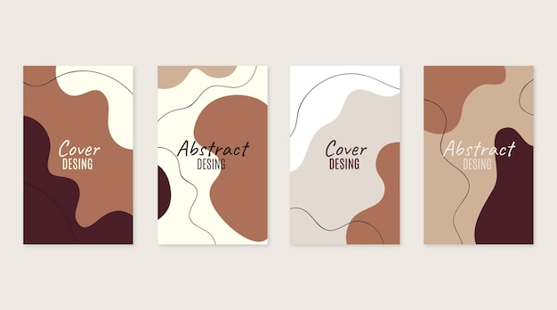 Hand drawn abstract shapes cover collection