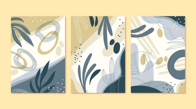 Hand drawn abstract shapes cover collection