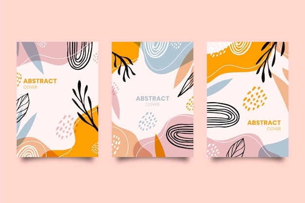 Hand drawn abstract shapes cover collection