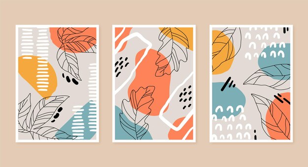 Hand drawn abstract shapes cover collection