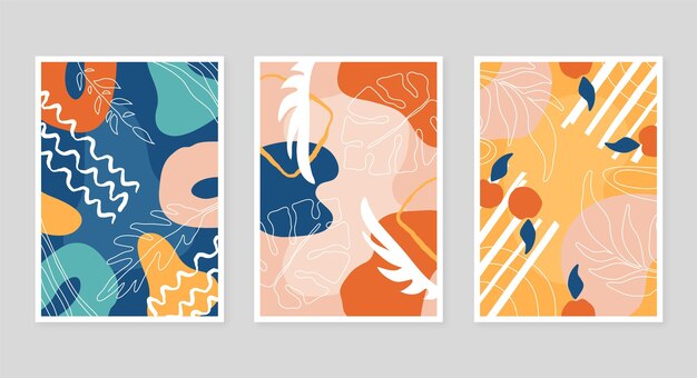 Hand drawn abstract shapes cover collection