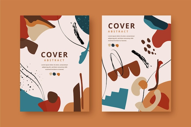 Free vector hand drawn abstract shapes covers design