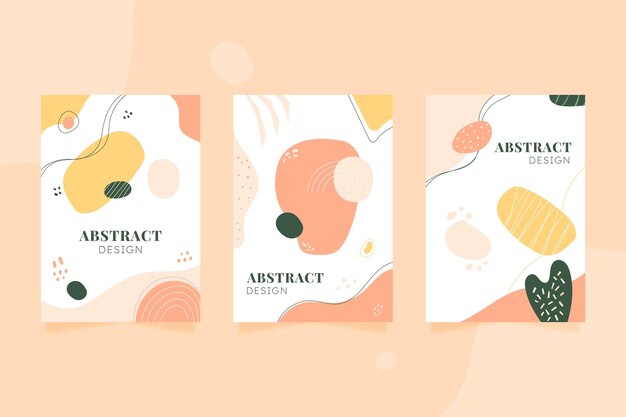 Hand drawn abstract shapes covers