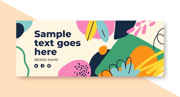 Free vector hand drawn abstract shapes facebook cover